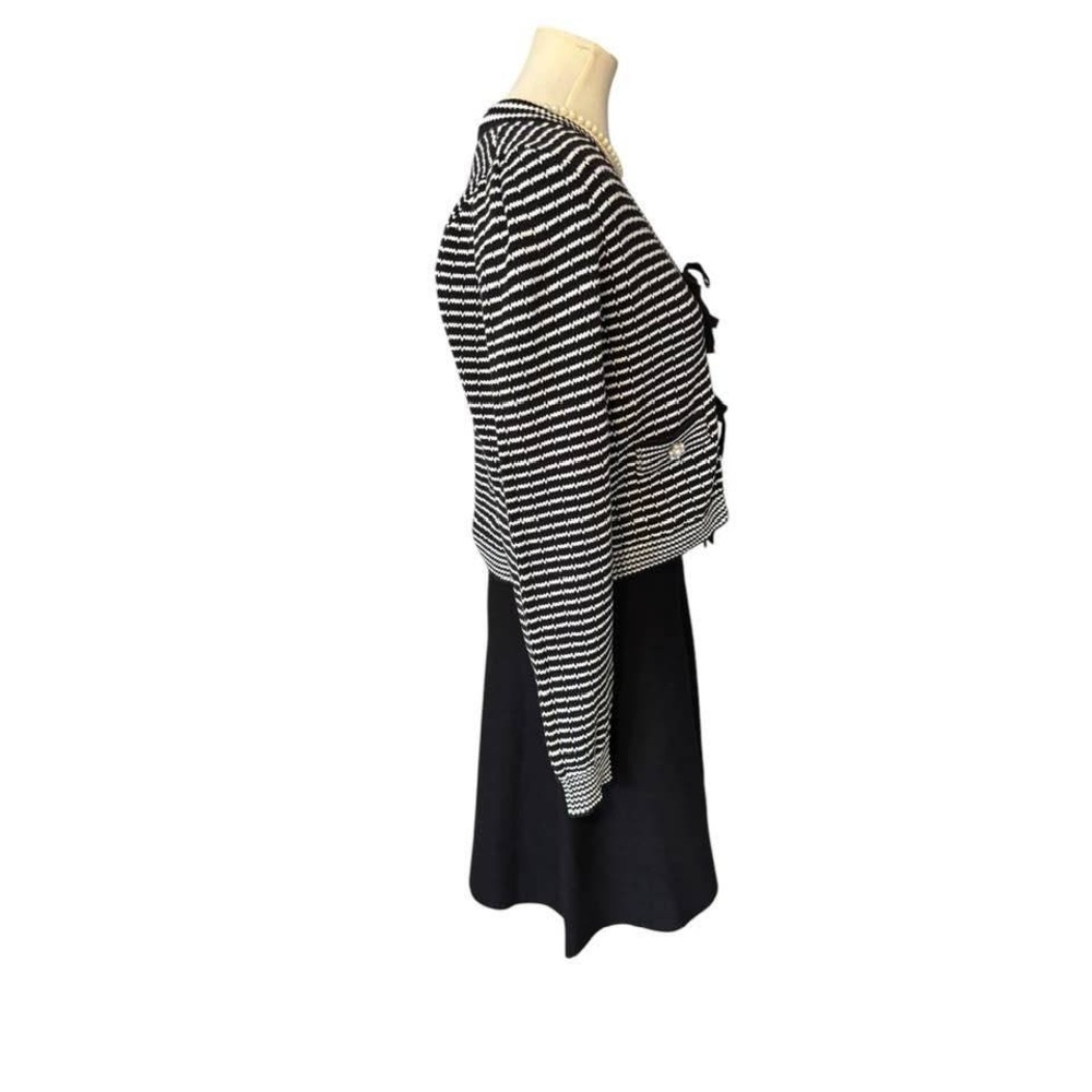 Nicole Miller 2 piece sweater and dress Black‎ White. Jewels. Bows. Stretch. LGE - Picture 3 of 16